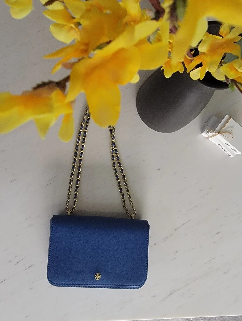 Tory Burch Emerson Shoulder Bag Regal Blue – Excellent Condition